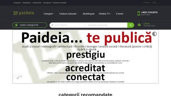 Paideia - Paideia - Editura cartilor de cultura
