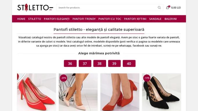Pantofi Stiletto - Balerini, Sandale & Mocasini. • Vezi Modele