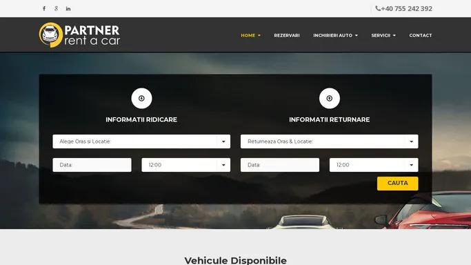 Inchirieri masini | Partner Rent a Car | Bucuresti | Otopeni | Romania