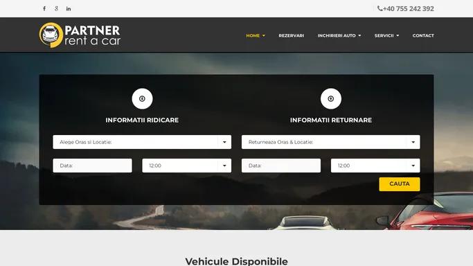 Inchirieri masini | Partner Rent a Car | Bucuresti | Otopeni | Romania