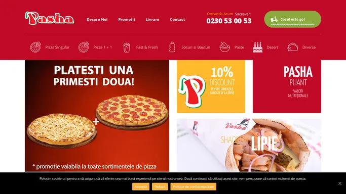 Pasha Pizza Suceava - Platesti o Pizza, Primesti Doua