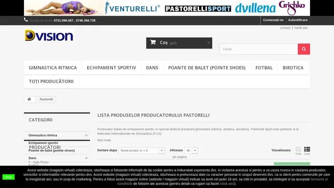 Pastorelli Sport - Dvision - articole sportive si accesorii pentru dans