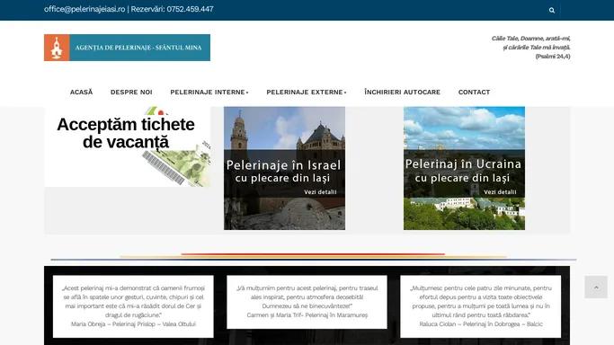 Agentia de Pelerinaje „Sfantul Mina” | Pelerinaje interne si internationale cu plecare din Iasi