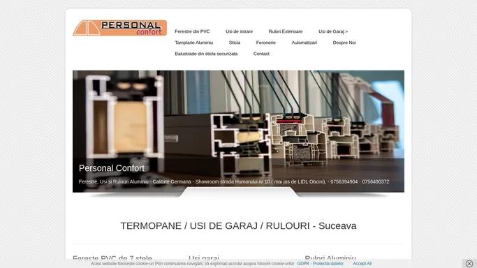 Personal Confort - Tamplarie Pvc / Usi de garaj / Rulouri Exterioare Al.