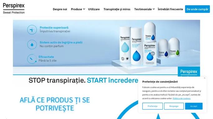 Antiperspirante Perspirex – Antiperspirante de inalta performanta cu protectie superioara