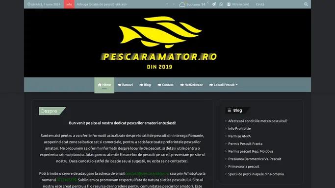 Pescar Amator Romania – Pentru iubitorii de natura!