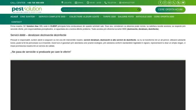 Servicii Dezinsectie | Servicii Deratizare | Servicii Dezinfectie | Bucuresti