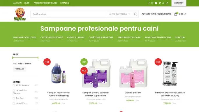 Sampoane profesionale pentru caini - PetPro