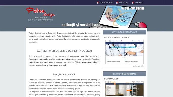 Petra Design Oradea - web design, aplicatii si servicii web