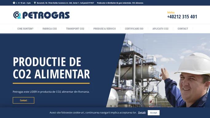 CO2 alimentar | Petrogas SRL – CO2 alimentar cu puritate de peste 99.98%