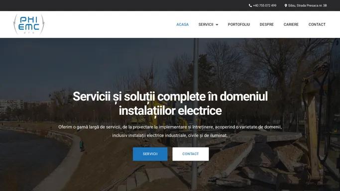 Instalatii electrice - Servicii si solutii complete - PHI-EMC PRO