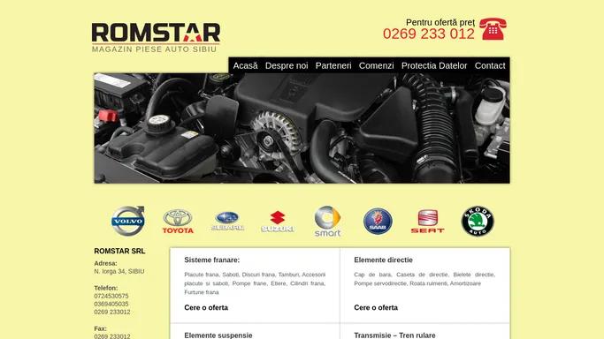 Magazin Piese Auto Sibiu - Acasa : Romstar Sibiu