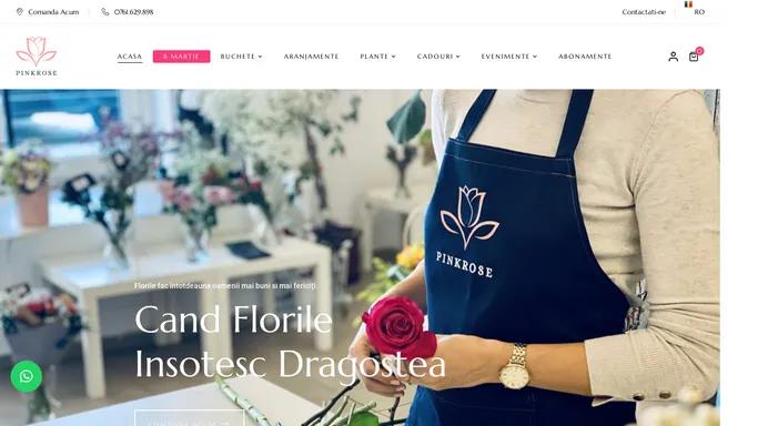 Pink Rose - flowers & more - florarie online