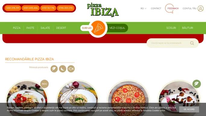 Pizza Craiova - Pizza Ibiza Craiova - Livrare Non Stop