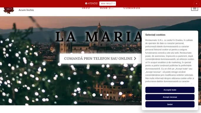 La Maria - Comanda si achita online - La Maria