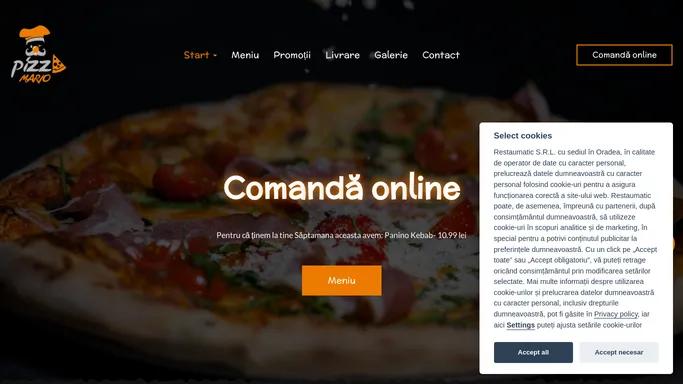 Pizza Mario - Comanda si achita online - Pizza Mario