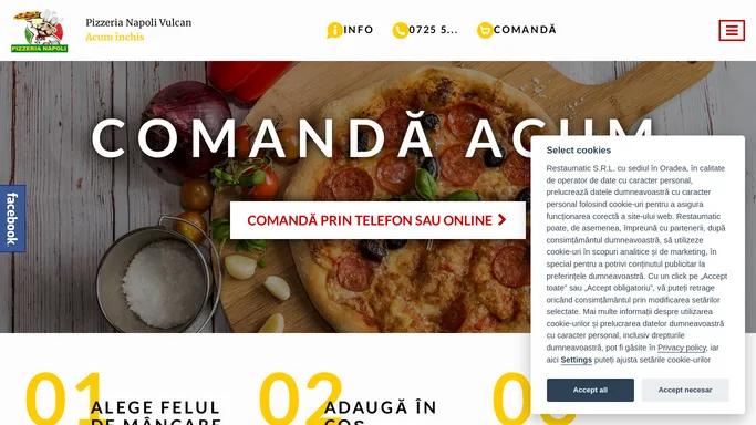Pizzeria Napoli Vulcan - Comanda si achita online - Pizzeria Napoli Vulcan