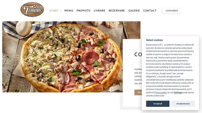 Pizzeria Tomiris - Comanda si achita online - Pizzeria Tomiris