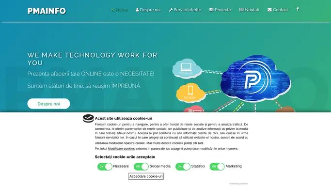 PMAINFO | Pagini web si aplicatii software