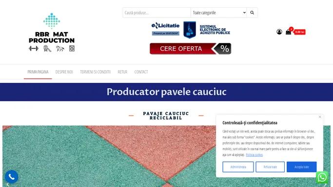 RBR - Producator pavele cauciuc, pavaj cauciuc - dale cauciuc reciclat