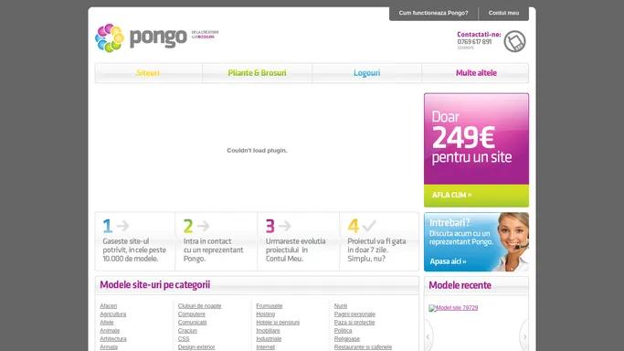 Web design site-uri, web hosting, design brosuri& pliante, design logo-uri si obiecte promotionale de calitate - Pongo.ro