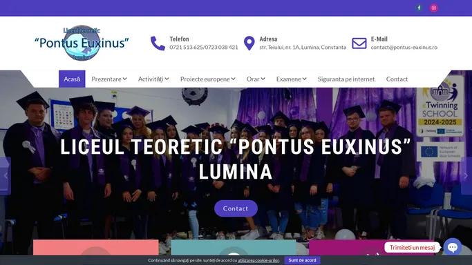 Liceul Teoretic "Pontus Euxinus" Lumina -