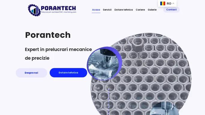 Prelucrare prin aschiere - Masini CNC | Porantech