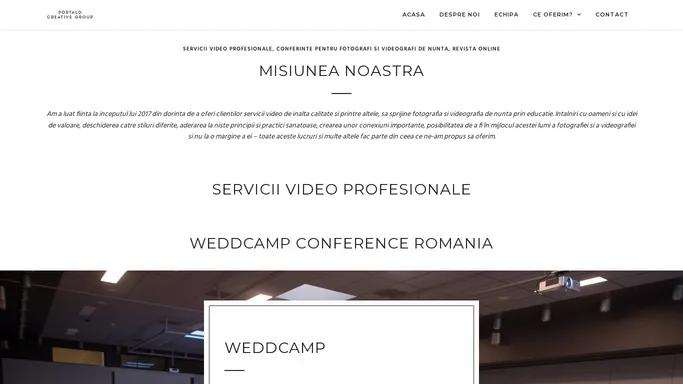 PORTALO CREATIVE GROUP – Servicii video, WEDDCAMP, WEDMAG