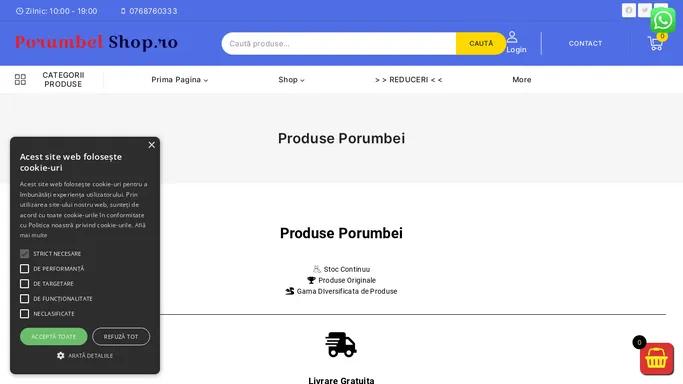 Reduceri Produse Porumbei » PORUMBEL-SHOP.ro