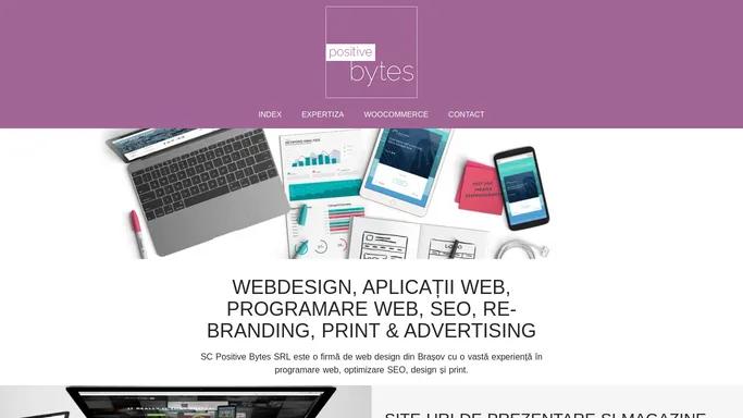 PositiveBytes Romania - webdesign, creare pagini web si magazine online, aplicatii web