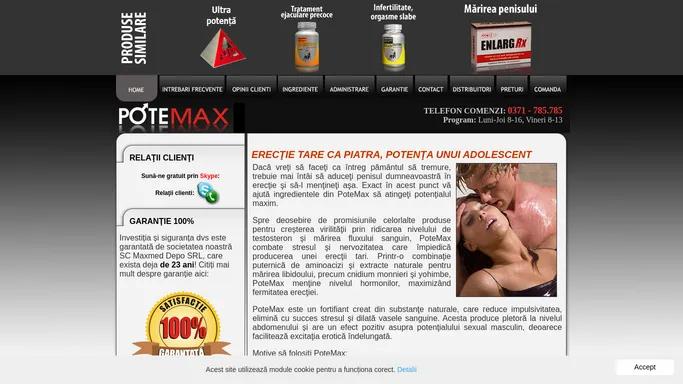 PoteMax - Tratament natural pentru marirea potentei