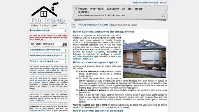 Rulouri exterioare aluminiu si calculator pret rulouri