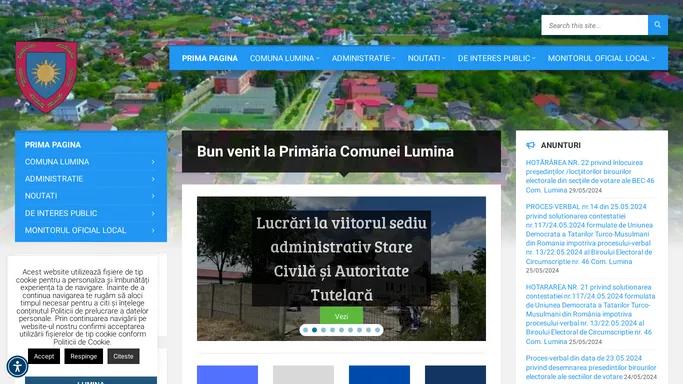 Acasa | Site Oficial al Primariei Comunei Lumina