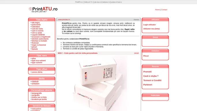 PrintATU.ro - Print online, printuri, tipar digital, policromie, personalizate