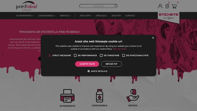 Imprimante de etichete color in rola. Productie digitala de etichete. printlabel.ro