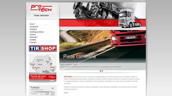 Piese import camioane | Piese originale | Piese vehicule comerciale | Piese schimb camioane | Piese camioane intr-o gama completa la Pro Tech - Pro Tech