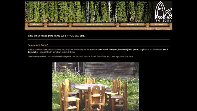 Prod-AX - mobilier si structuri din lemn rotund pentru gradina - kerti b�torok �s fa�p�tm�nyek