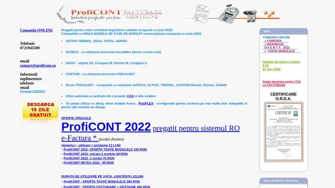 Program Gestiune FACTURARE 2022 - ProfiCONT, STOCURI, FACTURI,REGISTRU CASA, NIR, AVIZE, CHITANTE