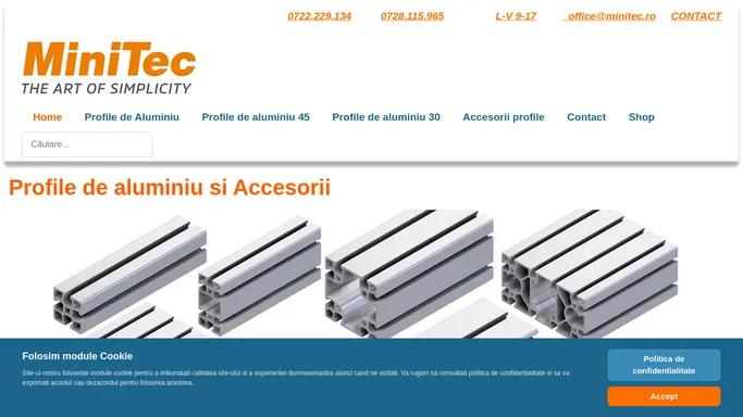 Profile de aluminiu pentru aplicatii industriale - MiniTec Solutions
