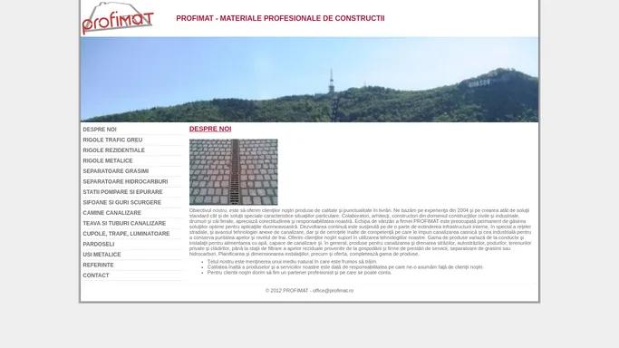 PROFIMAT - Materiale profesionale de constructii