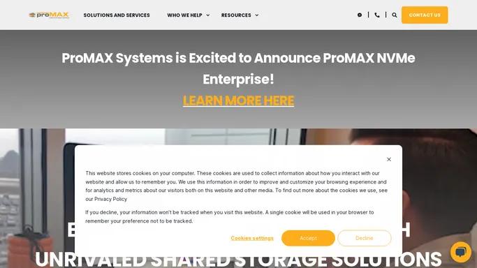 The Simple Network Attached Storage for Video Editors | ProMAX