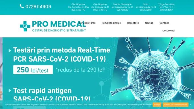 Pro Medical Center | Investigatii medicale de inalta calitate in Cluj-Napoca