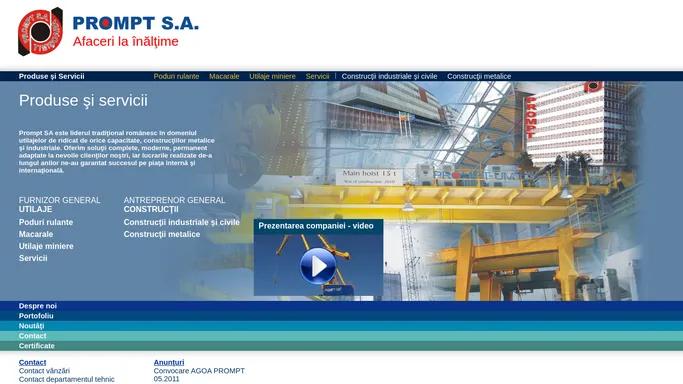 PROMPT-SA : Afaceri la inaltime - Prima pagina