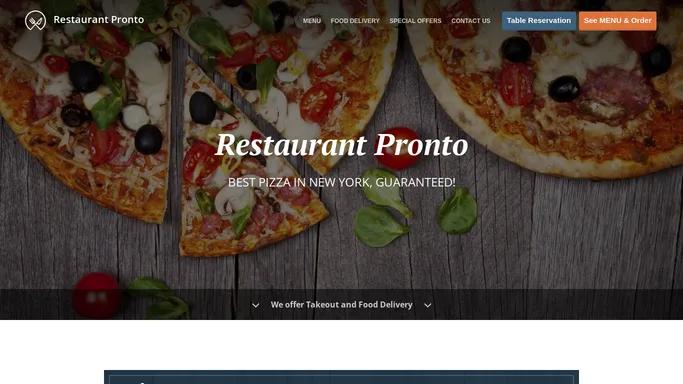 Restaurant Pronto - Food delivery - New York - Order online