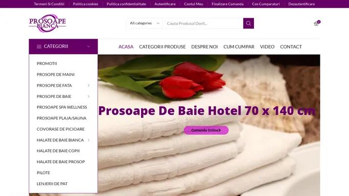 Magazin prosoape hotel, prosoape de baie albe din bumbac 100%