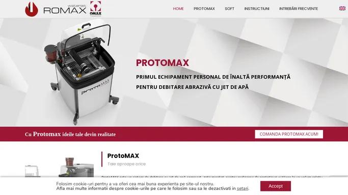 Protomax | Primul echipament personal de inalta performanta pentru debitare abraziva cu jet de apa