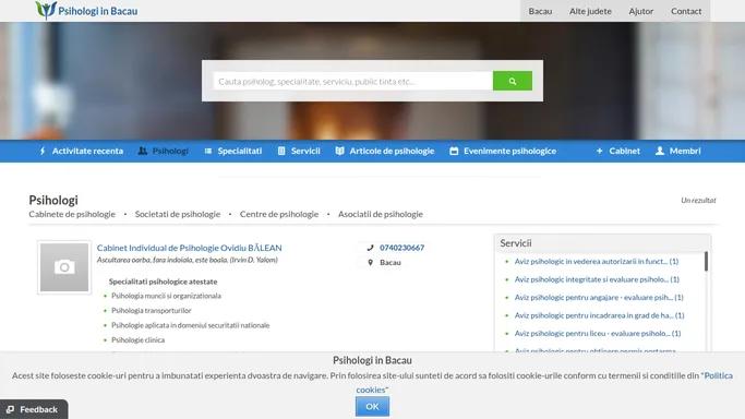 Psihologi in Bacau