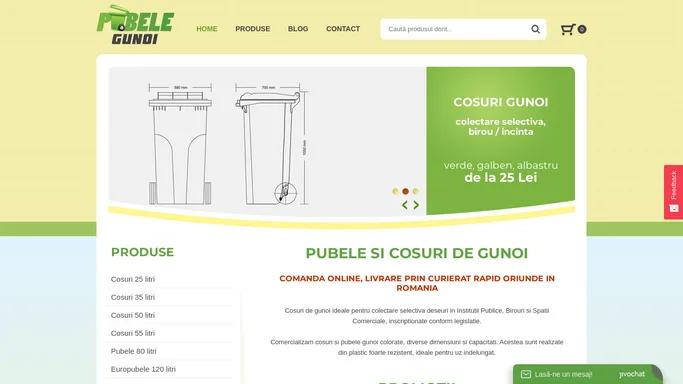 Pubele-Gunoi.ro - magazin online pubele gunoi, cosuri gunoi