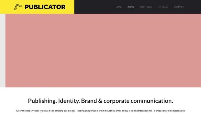 Publicator / Publishing, identity, corporate and brand communication