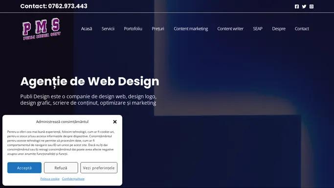Publi Design - Creare si administrare site